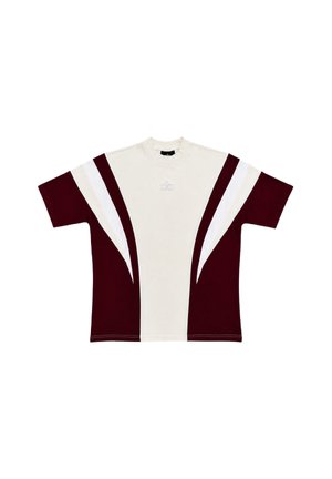 Project X Paris, T-SHIRT EXTENSIBLE À EMPIÈCEMENTS CONTRASTÉS - T-shirt imprimé - ivoire