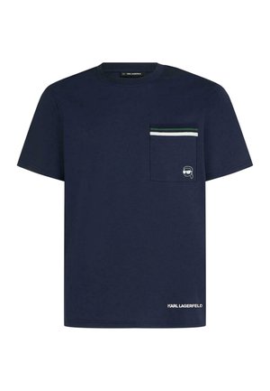 KARL LAGERFELD, IKON STRIPE POCKET - T-shirt basique - peacoat