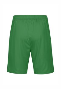 Grüne Sportshorts aus leichtem Material. Mit einem elastischen Bund und glattem, ungefüttertem Finish. Standardpassform mit geraden Beinen.