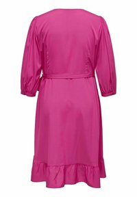 ONLY Carmakoma CARLIVIA 3/4 WRAP - Päevakleit - fuchsia purple