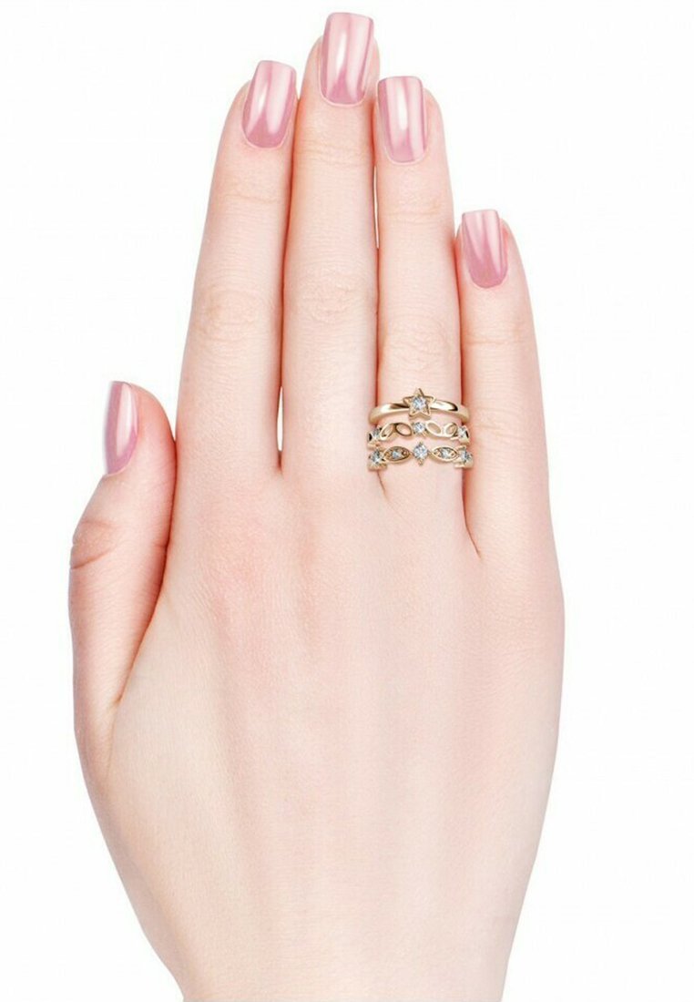 MYC Paris BAGUE SOLAR  - Anello - or rosé / cristal