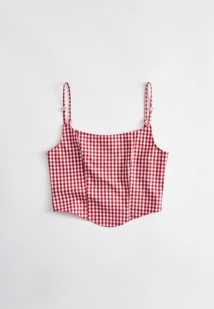 Guess, BEDRUCKTES KORSETT-TOP - Bluse - rot