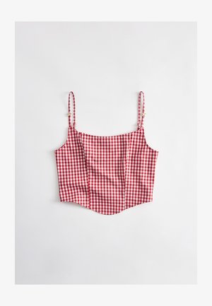 Guess, BEDRUCKTES KORSETT-TOP - Blusa - rot