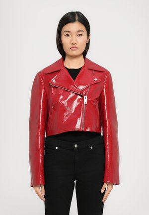 JACKET - Giacca di pelle - red