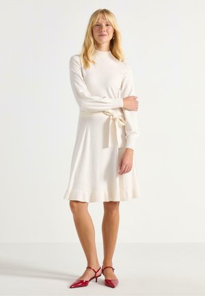 MYSAN - Abito in maglia - white