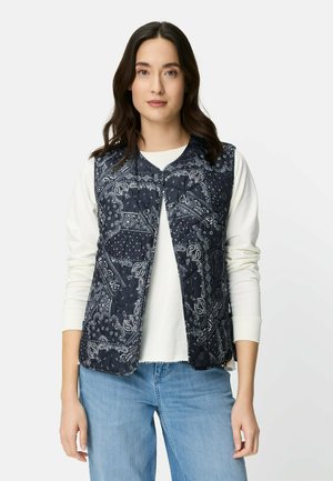 MIT SEITENTASCHEN - Waistcoat - paisley navy
