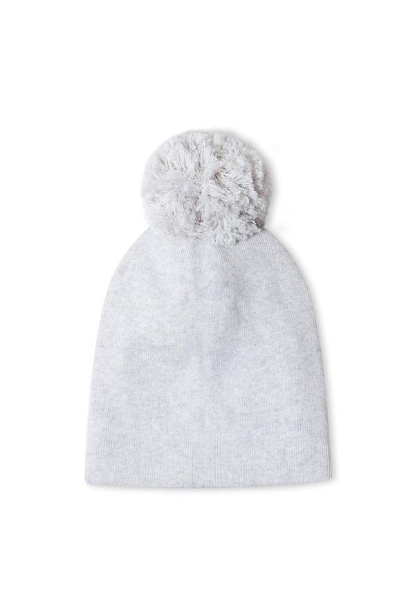 MIT POMPOM – Mütze – grau