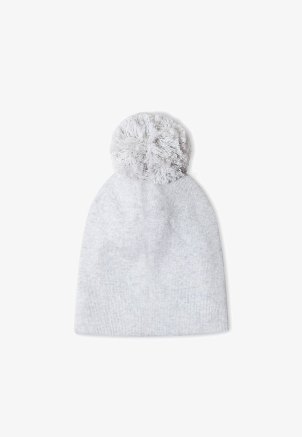 MIT POMPOM – Mütze – grau