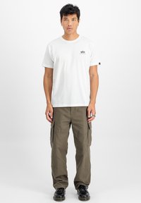 Alpha Industries SMALL LOGO 2 PACK - T-shirts med print - white