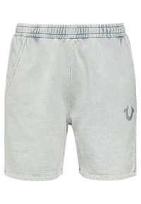 Světlé šedé šortky s elastickým pasem a bočními kapsami, vyrobené z jemné tkaniny. Obsahují decentní logo na spodní levé straně.