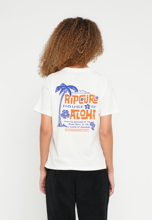 ALOHA STATE RELAXED TEE - Trükipildiga T-särk - bone