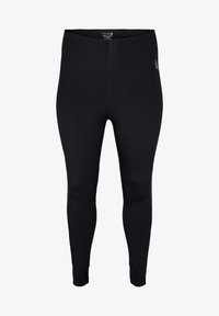 Leggings activos negros con un diseño ajustado, hechos de material elástico. Cuentan con una textura suave y una cinturilla alta para mayor comodidad.