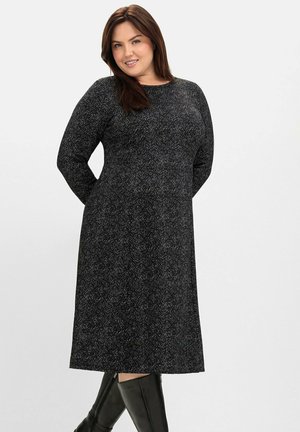 Sheego Jumper dress - schwarz gemustert