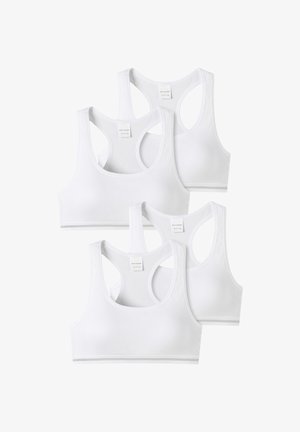 Schiesser, 4-PACK LONG LIFE RIB - Bustino - weiss