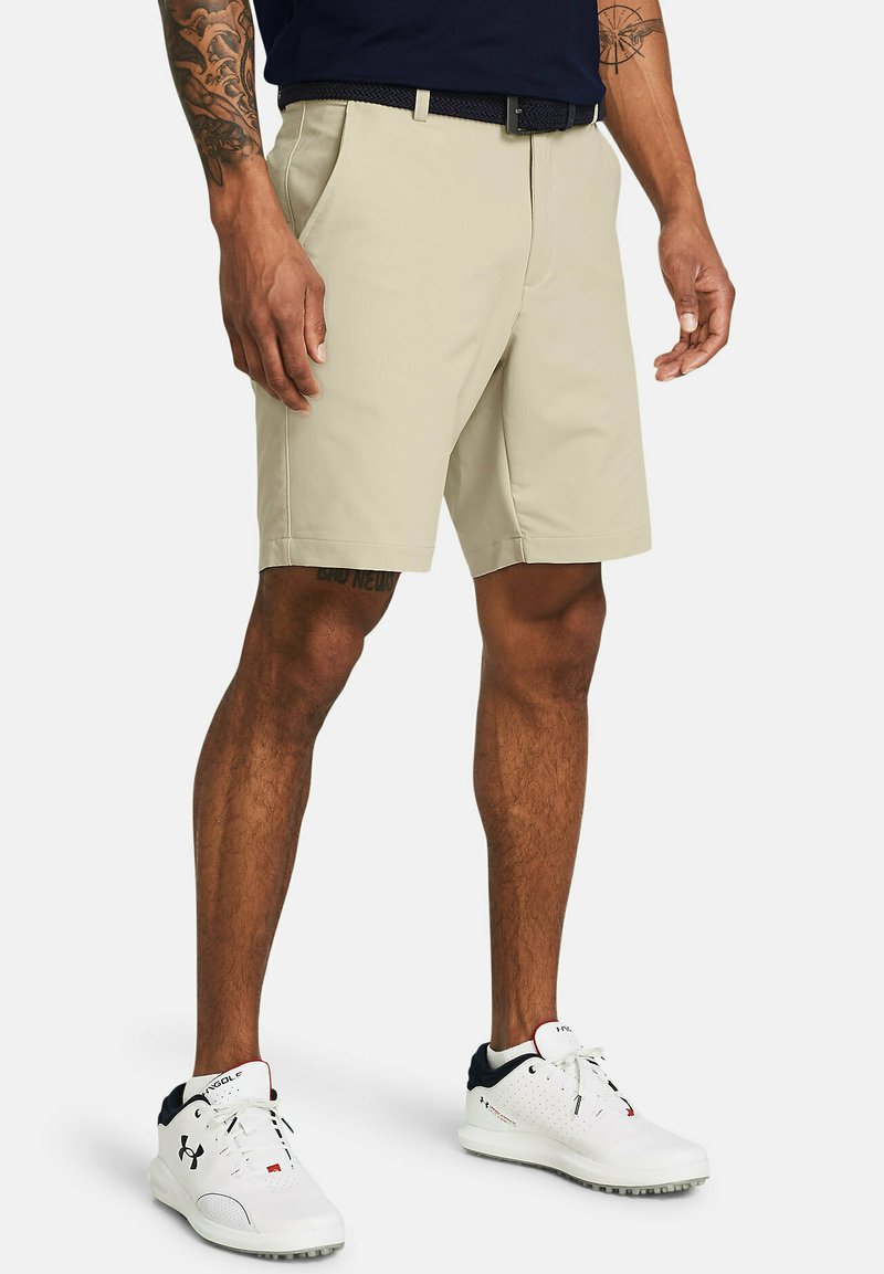 Under Armour MATCHPLAY TAPERED - Sporta šorti - khaki base