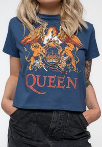 Paradiso Clothing QUEEN CLASSIC CREST BAND LOGO - Print T-shirt - blue