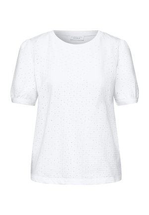 Street One Studio, T-SHIRT AUS SPITZE MIT RUNDHALS - T-shirts print - white