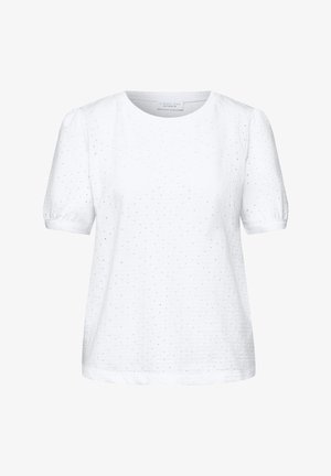 Street One Studio, T-SHIRT AUS SPITZE MIT RUNDHALS - T-shirts print - white