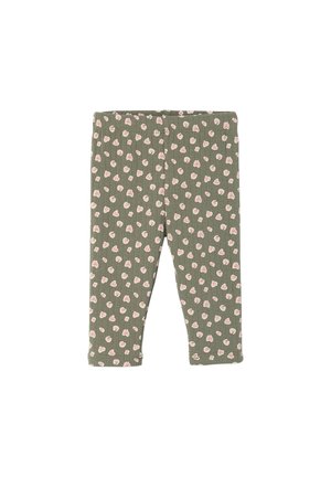 Vertbaudet, VERTBAUDET BEDRUCKTE BABY-LEGGINGS AUS RIPPSTRICK - Leggings - Trousers - salbeigrün