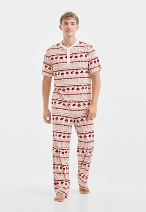 CHRISTMAS FAIR ISLE BEAR SET - Pyžamová sada - off white