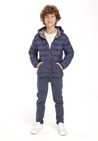 MINOTI - HOODED PADDED PUFFER - Kerge jope - dark blue Väikepilt 1