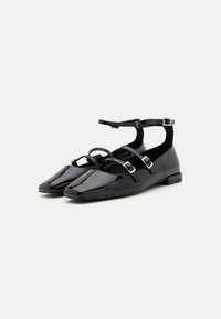 Zign Studio LEATHER - Balerini cu barete - black