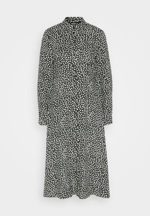 Pieces, PCNOVA MIDI DRESS - Skjortekjole - black/cloud dancer