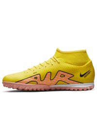 Nike Performance ZOOM MERCURIAL SUPERFLY 9 ACADEMY TF - Botas de futebol para piso sintético - yellow strike/sunset glow-coconut milk