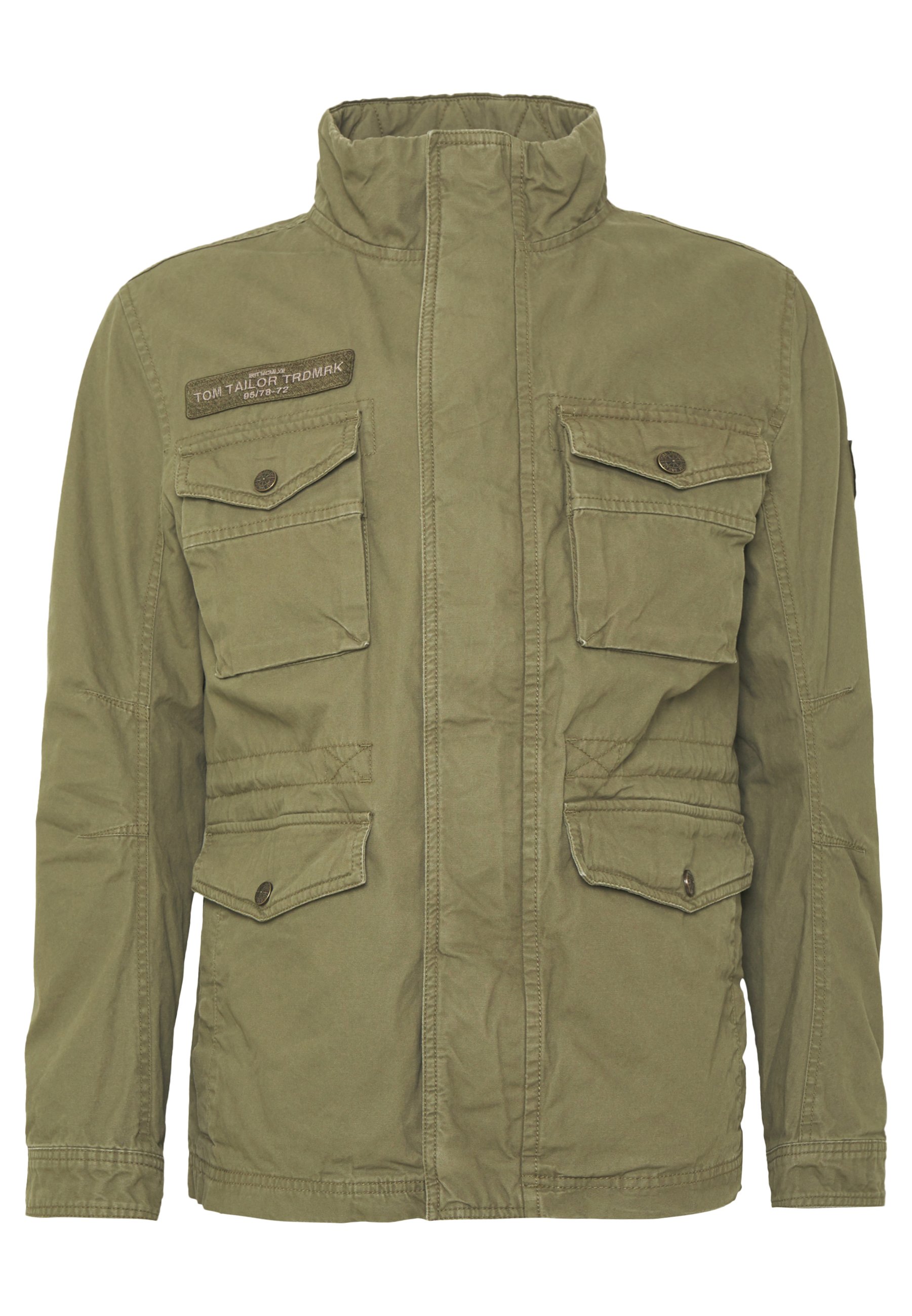 TOM TAILOR WASHED FIELD JACKET Korte jassen olive night TOM TAILOR WASHED FIELD JACKET Korte jassen olive night