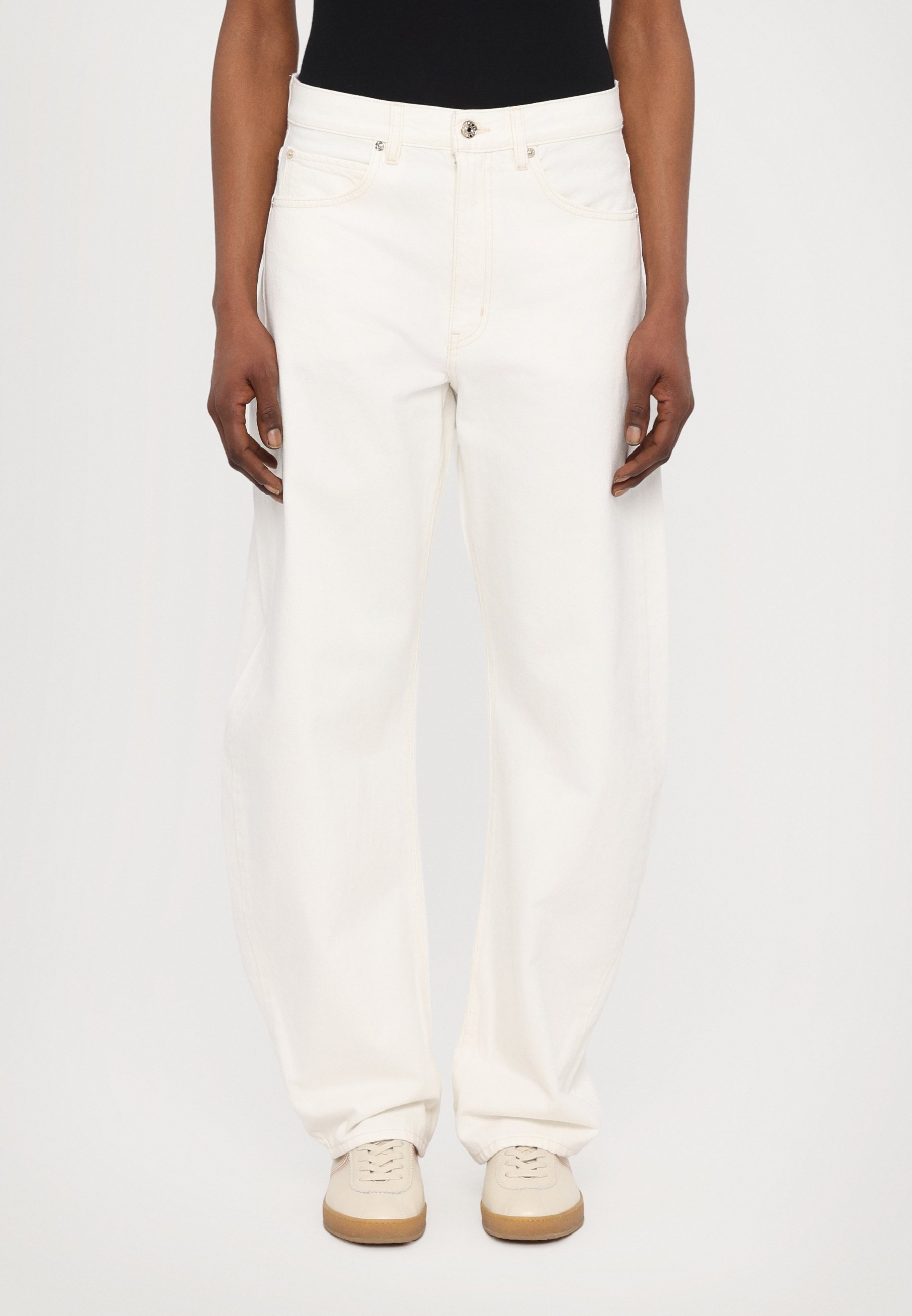 デニム・ジーパン FRAME Woman Jeans White LSBL728 AU NATURAL FRAME THE BUBBLE - Relaxed fit jeans - au natural clean