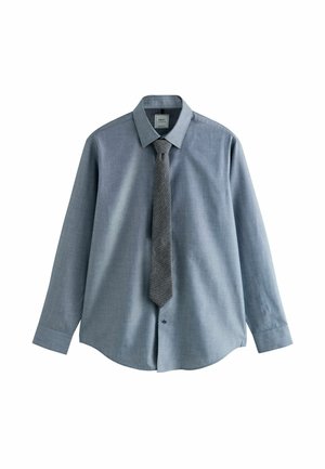 Next, REGULAR FIT - SHIRT AND TIE SET  . - Camicia - navytexture