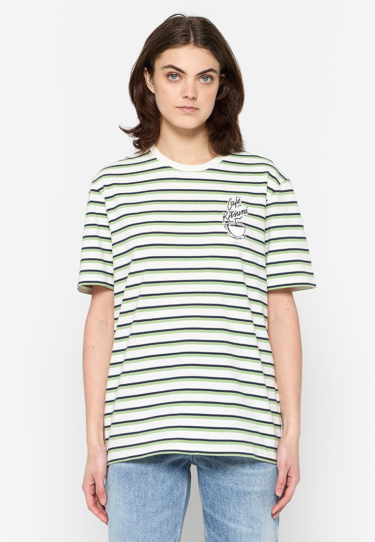 Café Kitsuné T-shirt print meerkleurig