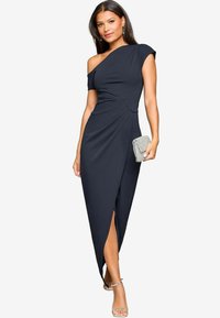 OFF THE SHOULDER GATHERED WAIST - Jerseykjole - navy