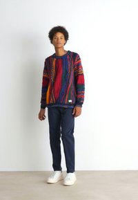 Carlo Colucci UNISEX - Strickpullover - navy/red
