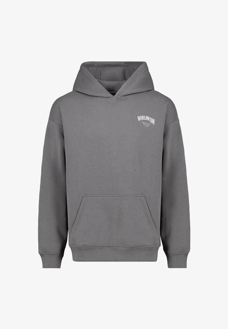 Sublevel MIT BACKPRINT Hoodie middle grey/grey Zalando
