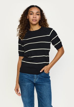 Soft Rebels MARLA STRIPE  - Trükipildiga T-särk - black