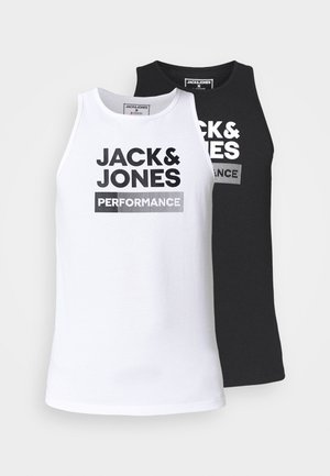 Jack & Jones Performance LOGO TEE 2 PACK - Top - black/white