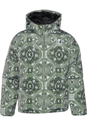 Karl Kani PAISLEY PUFFER - Winterjacke - dusty green