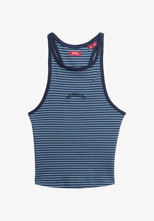Superdry & Co, ESSENTIAL LOGO STRIPED RACER - Débardeur - richest navy feeder