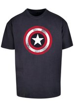 Marvel Herren Captain America Schild T-Shirt – Offiziell Lizenziert, Weich, Rundhals – Perfekt Für Echte Fans