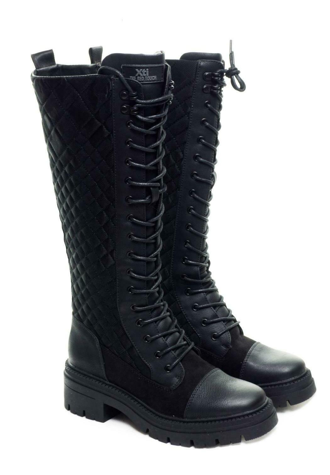 XTI Botas con cordones - black/negro - Zalando.es