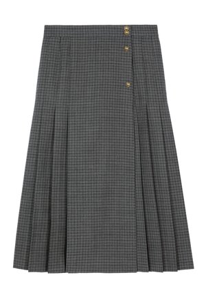 Gonna a pieghe - light grey mel white