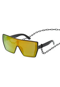 Urban Classics CHAIN SUNGLASSES - Sunglasses - black/yellow