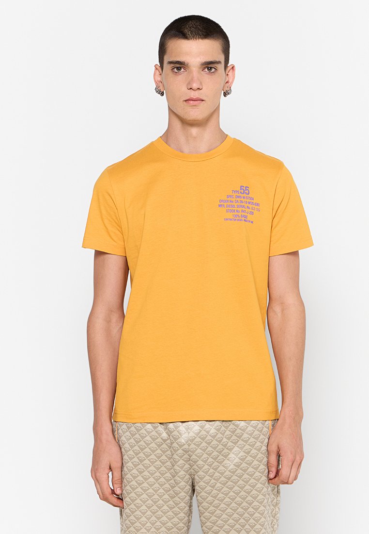 Diesel T-shirt print geel