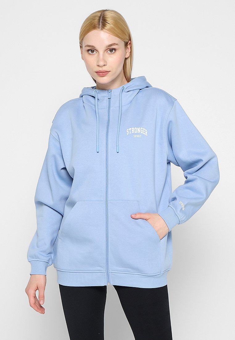 Stronger Sweater met rits blauw