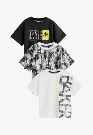 Baker by Ted Baker, REGULAR FIT - GRAPHIC PRINT T-SHIRTS 3 PACK . - T-Shirt print - black yellow