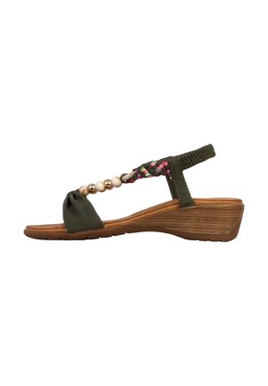 Wedge sandals - kaki