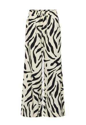 Gestuz, GZZEONA P HW - Pantalon classique - graphic black white animal