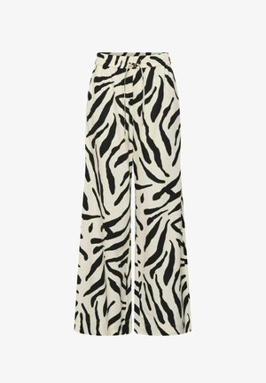 Gestuz, GZZEONA P HW - Stoffhose - graphic black white animal