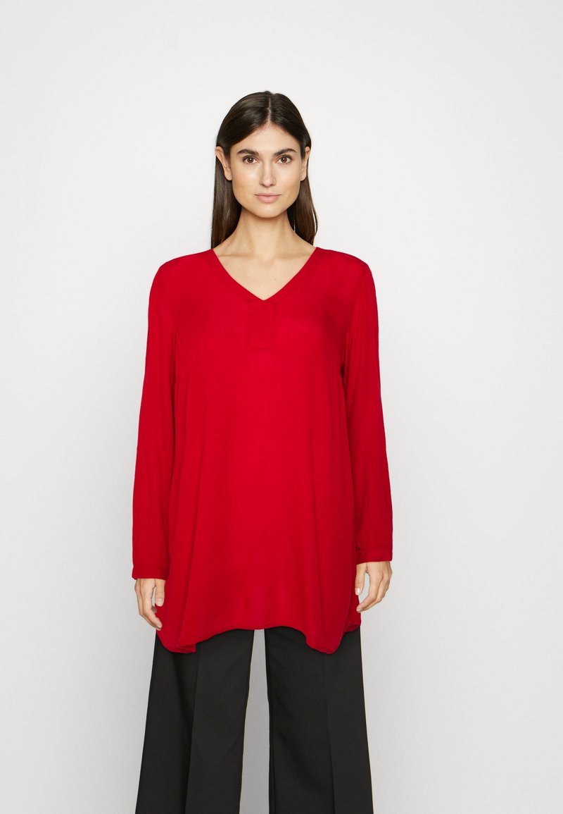 Kaffe KAAMBER V-NECK - Túnica - red